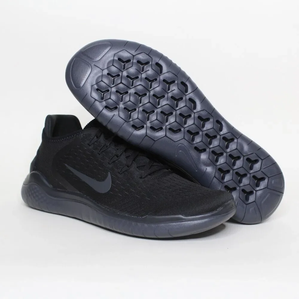 Nike Men's Free Run 2018 Black Anthracite Running Shoes 942836-002 Size 7.5 New - Picture 5 of 6